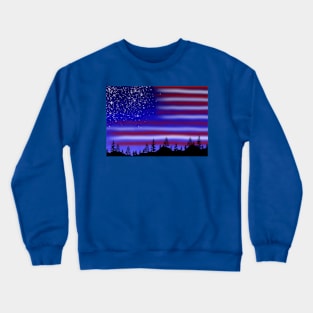 Night Sky Flag Crewneck Sweatshirt